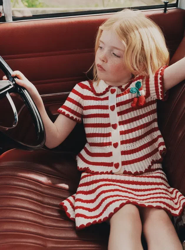Cream And Red Stripe Knitted Top Cream And Red Stripe Knitted Top