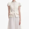 Cream Boucle Bow Detail Midi Dress Cream Boucle Bow Detail Midi Dress