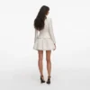 Cream Boucle Collared Mini Dress Cream Boucle Collared Mini Dress