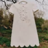 Cream Boucle Lace Bib Dress Cream Boucle Lace Bib Dress