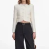 Cream Boucle Lace Collar Jacket