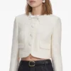 Cream Boucle Lace Collar Jacket
