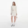 Cream Boucle Lace Mini Skirt Cream Boucle Lace Mini Skirt