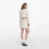 Cream Boucle Lace Mini Skirt Cream Boucle Lace Mini Skirt