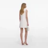 Cream Boucle Lace Trim Mini Dress Cream Boucle Lace Trim Mini Dress
