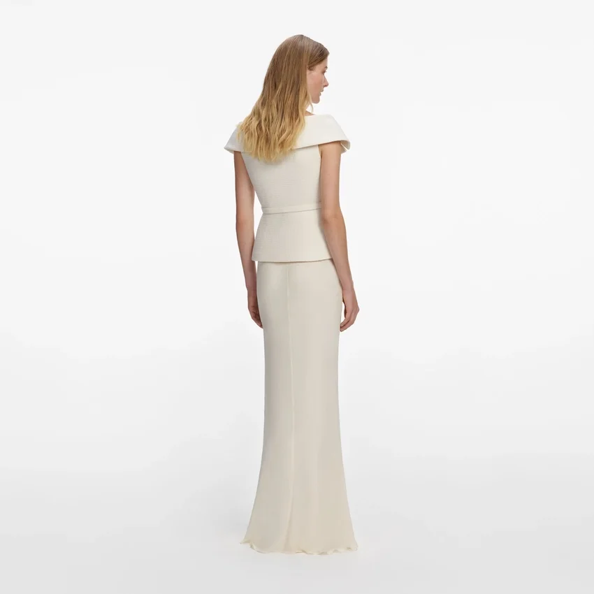 Cream Boucle Maxi Dress Cream Boucle Maxi Dress