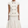 Cream Boucle Taffeta Maxi Dress Cream Boucle Taffeta Maxi Dress