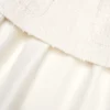 Cream Boucle Taffeta Midi Dress Cream Boucle Taffeta Midi Dress
