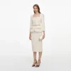 Cream Boucle Tailored Chain Midi Dress Cream Boucle Tailored Chain Midi Dress