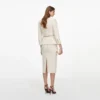 Cream Boucle Tailored Chain Midi Dress Cream Boucle Tailored Chain Midi Dress