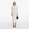Cream Boucle Tailored Midi Dress Cream Boucle Tailored Midi Dress