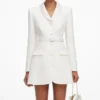 Cream Boucle Tailored Mini Dress Cream Boucle Tailored Mini Dress
