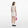 Cream Broderie Denim Mini Skirt Cream Broderie Denim Mini Skirt