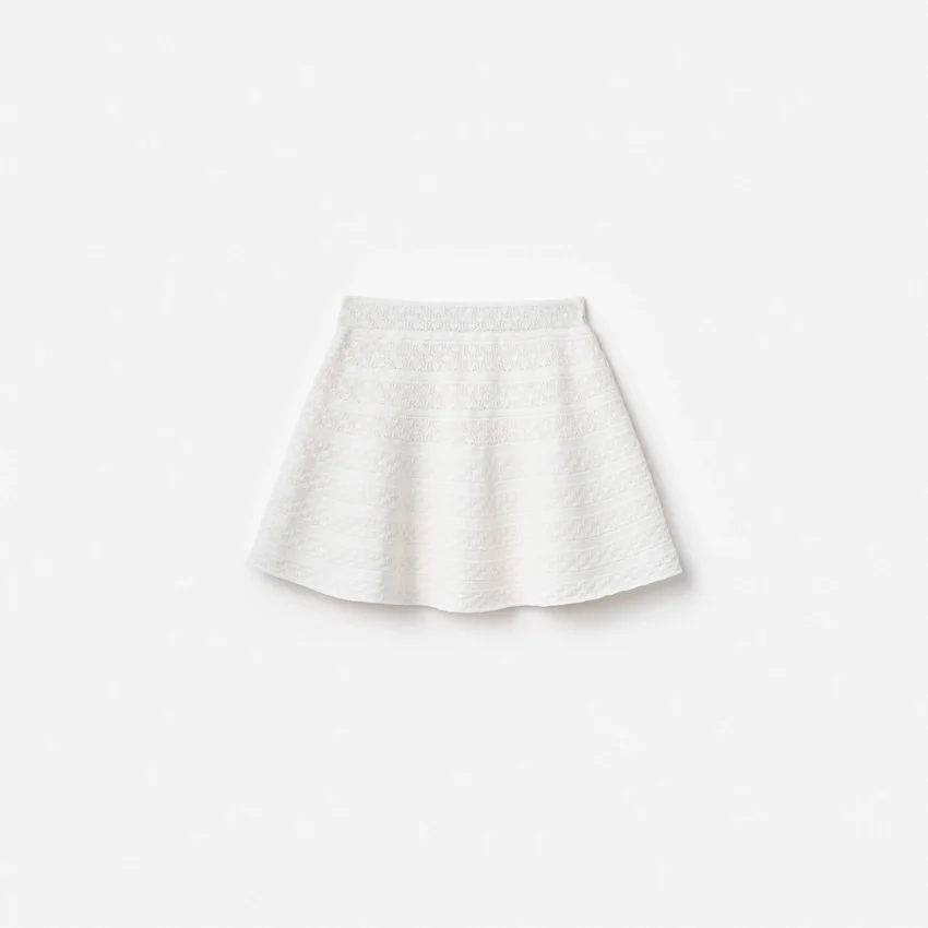 Cream Cherry Motif Knit Skirt Cream Cherry Motif Knit Skirt