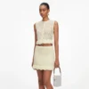 Cream Crystal Chain Mini Tote Bag Cream Crystal Chain Mini Tote Bag