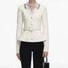 Cream Crystal Trim Cardigan Cream Crystal Trim Cardigan