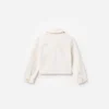 Cream Denim Cherry Motif Jacket Cream Denim Cherry Motif Jacket