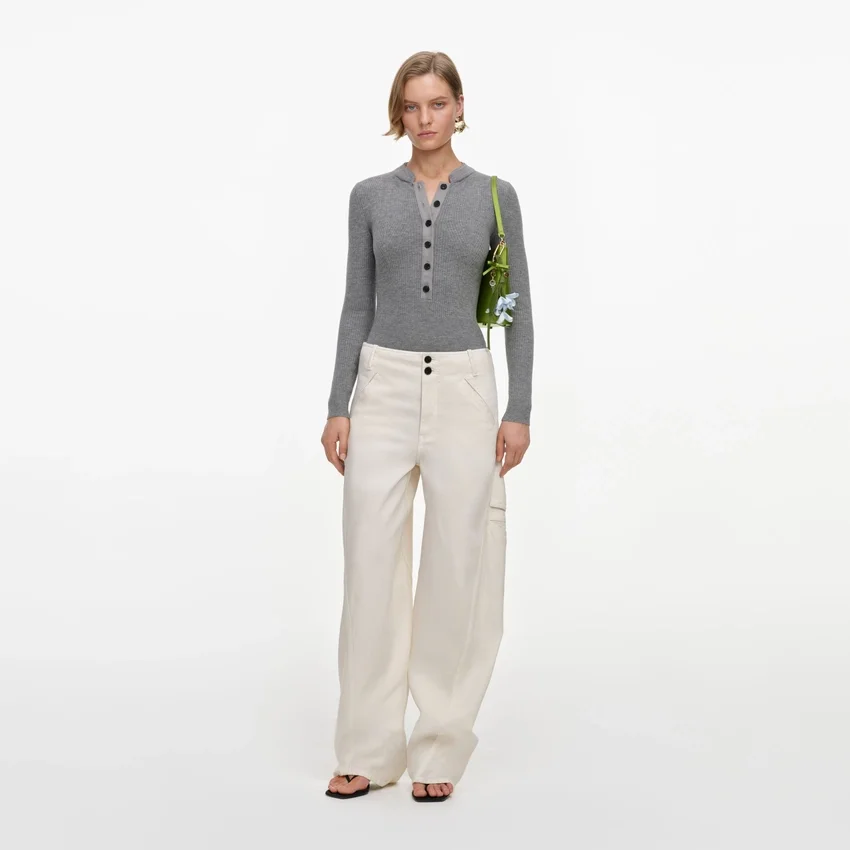Cream Denim Pocket Trousers Cream Denim Pocket Trousers