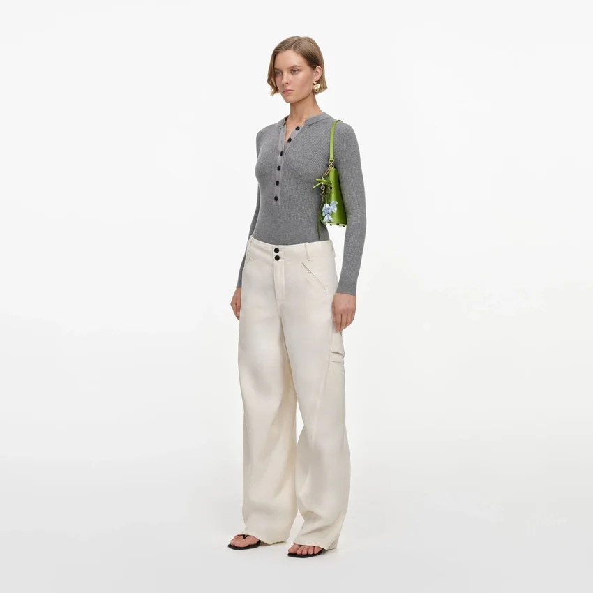 Cream Denim Pocket Trousers Cream Denim Pocket Trousers