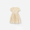 Cream Embellished Flower Tulle Dress Cream Embellished Flower Tulle Dress