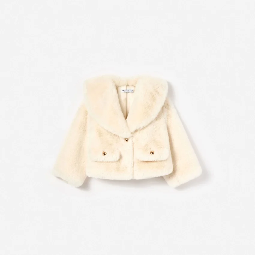 Cream Faux Fur Jacket Cream Faux Fur Jacket