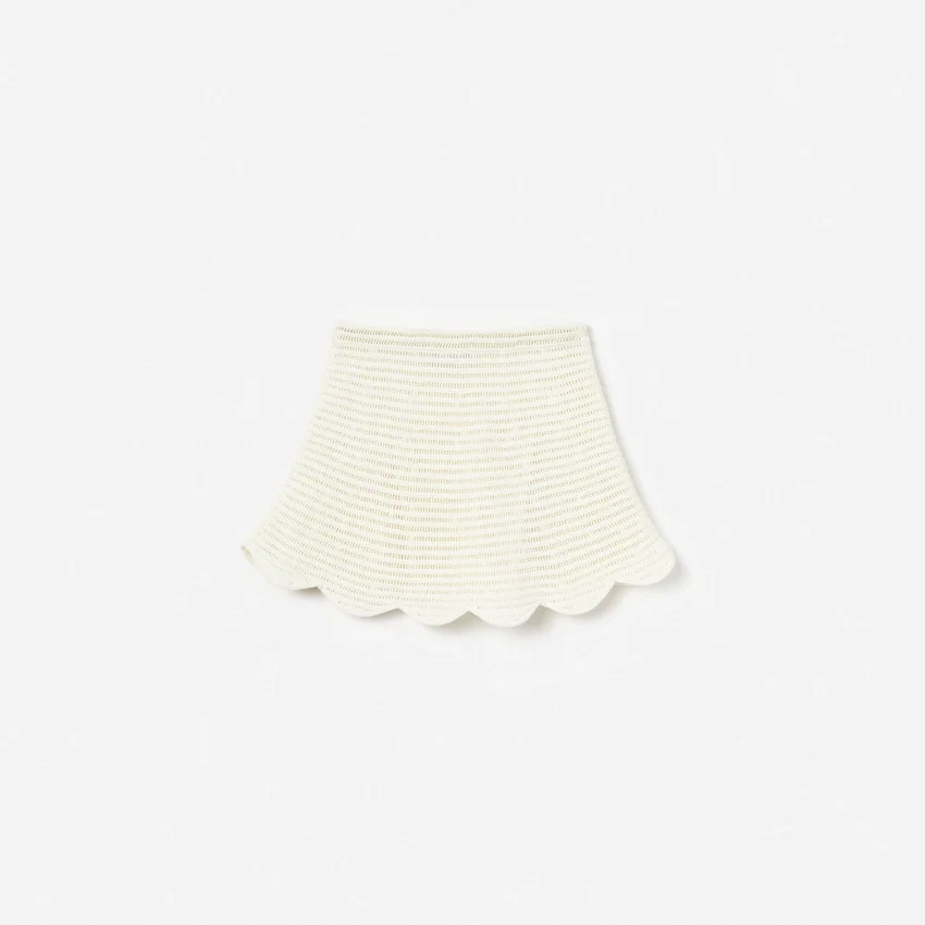 Cream Flower Knitted Skirt Cream Flower Knitted Skirt