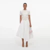 Cream Fringe Knit Cotton Midi Dress Cream Fringe Knit Cotton Midi Dress
