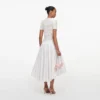 Cream Fringe Knit Cotton Midi Dress Cream Fringe Knit Cotton Midi Dress