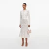 Cream Fringe Knit Midi Skirt Cream Fringe Knit Midi Skirt