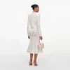 Cream Fringe Knit Midi Skirt Cream Fringe Knit Midi Skirt