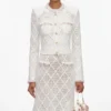 Cream Fringe Knit Midi Skirt Cream Fringe Knit Midi Skirt