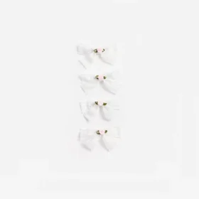 Cream Lace Bow Hair Clips