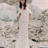 Cream Lace Flower Maxi Dress Cream Lace Flower Maxi Dress
