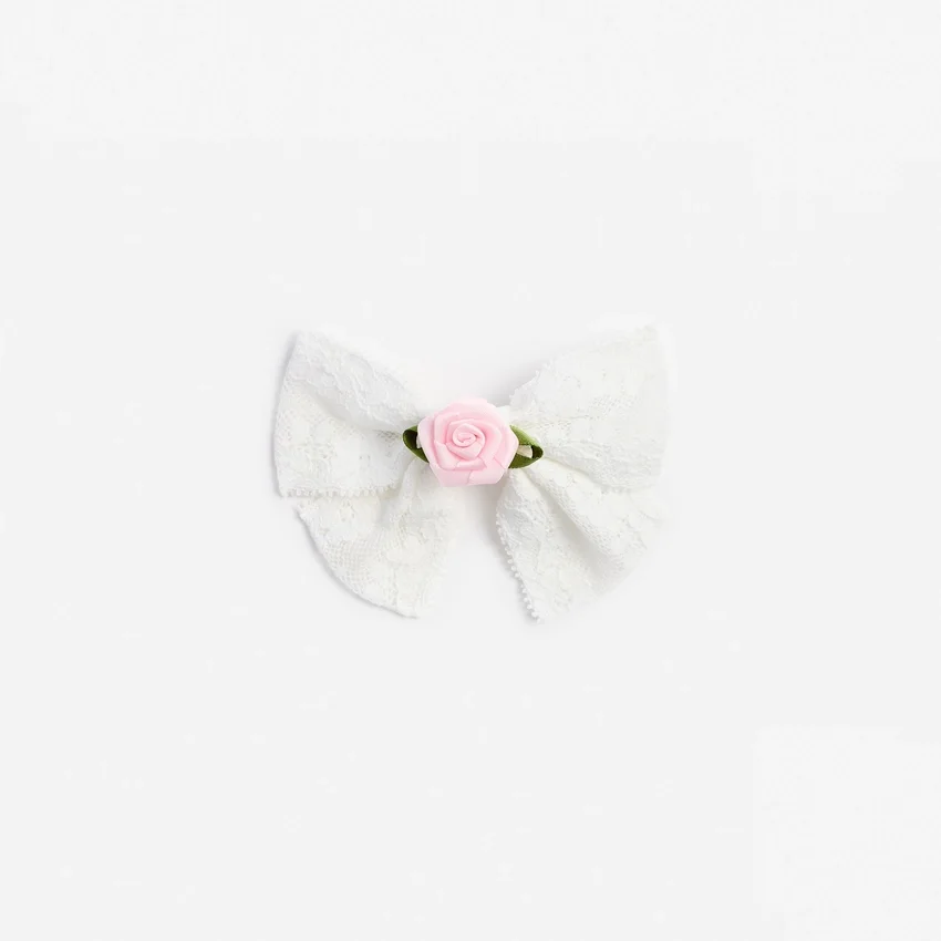Cream Large Lace Bow Hair Clip Cream Large Lace Bow Hair Clip
