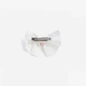 Cream Large Lace Bow Hair Clip