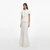 Cream Linen Blend Peplum Maxi Dress Cream Linen Blend Peplum Maxi Dress