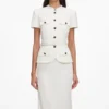 Cream Linen Blend Peplum Maxi Dress Cream Linen Blend Peplum Maxi Dress
