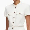 Cream Linen Blend Peplum Playsuit Cream Linen Blend Peplum Playsuit