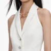 Cream Linen Blend Waistcoat Cream Linen Blend Waistcoat