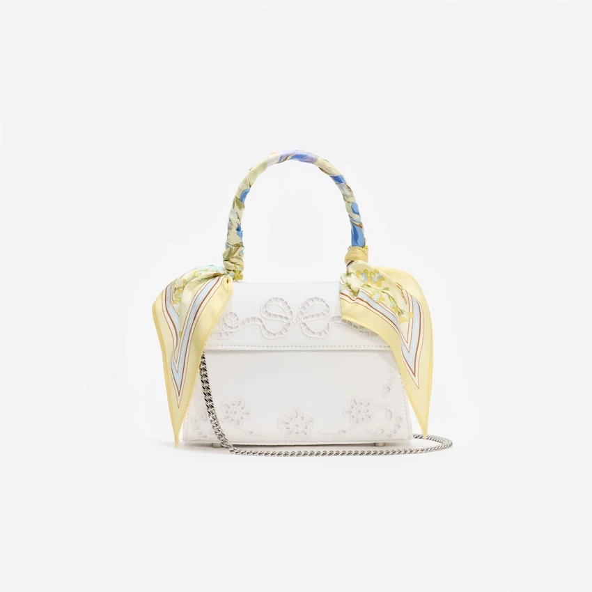 Cream Linen Yellow Floral Mini Bag Cream Linen Yellow Floral Mini Bag