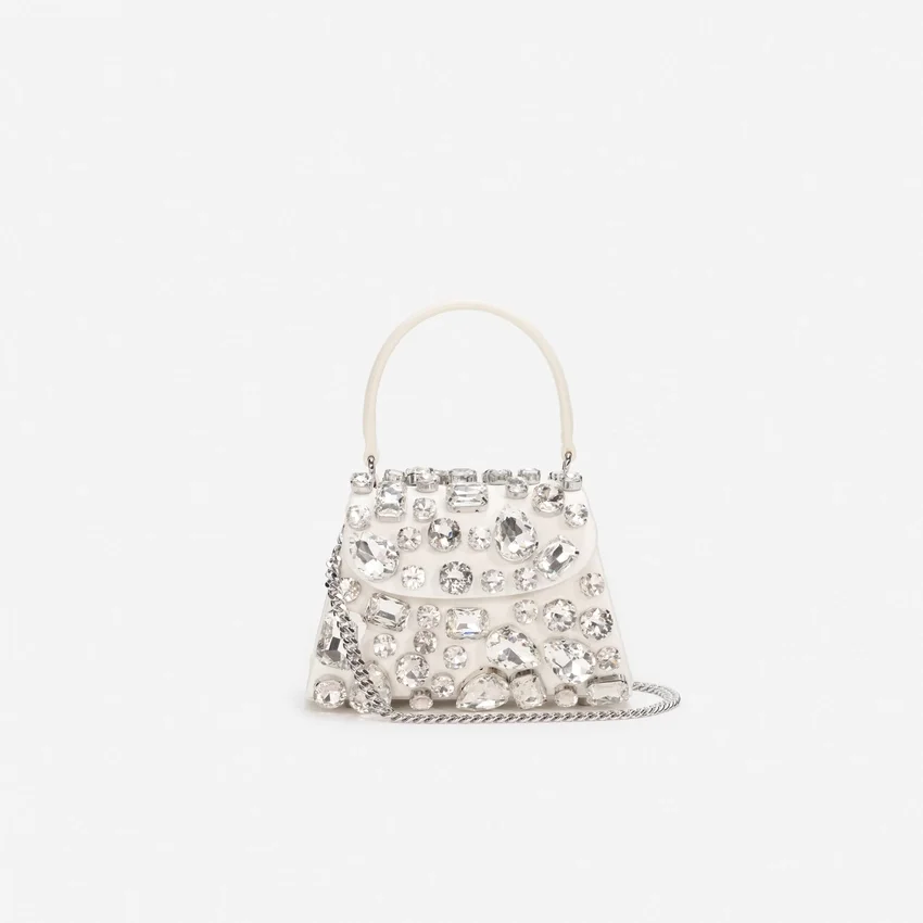 Cream Multi Crystal Mini Bag Cream Multi Crystal Mini Bag