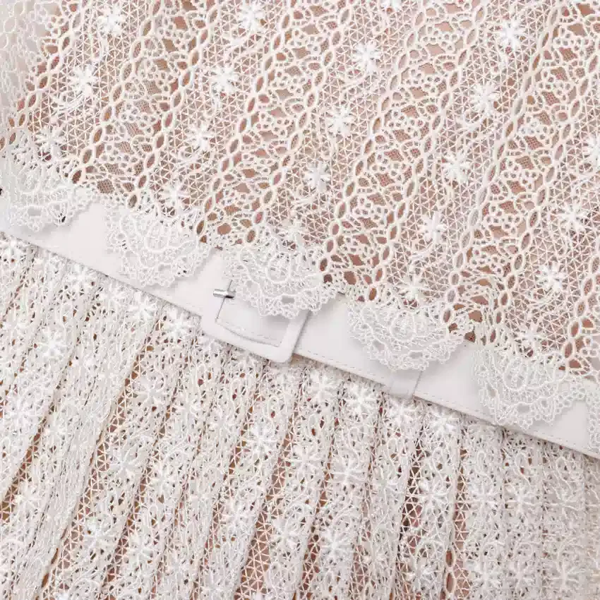 Cream Organza Lace Mini Dress Cream Organza Lace Mini Dress