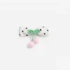 Cream Polka Dot Cherry Motif Hair Clip Cream Polka Dot Cherry Motif Hair Clip