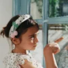 Cream Polka Dot Cherry Motif Headband Cream Polka Dot Cherry Motif Headband