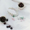 Cream Polka Dot Cherry Motif Headband Cream Polka Dot Cherry Motif Headband