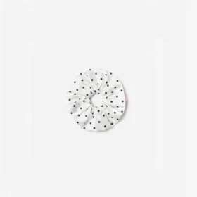 Cream Polka Dot Cherry Scrunchie