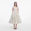 Cream Polka Dot Cotton Midi Dress Cream Polka Dot Cotton Midi Dress