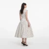 Cream Polka Dot Cotton Midi Dress Cream Polka Dot Cotton Midi Dress