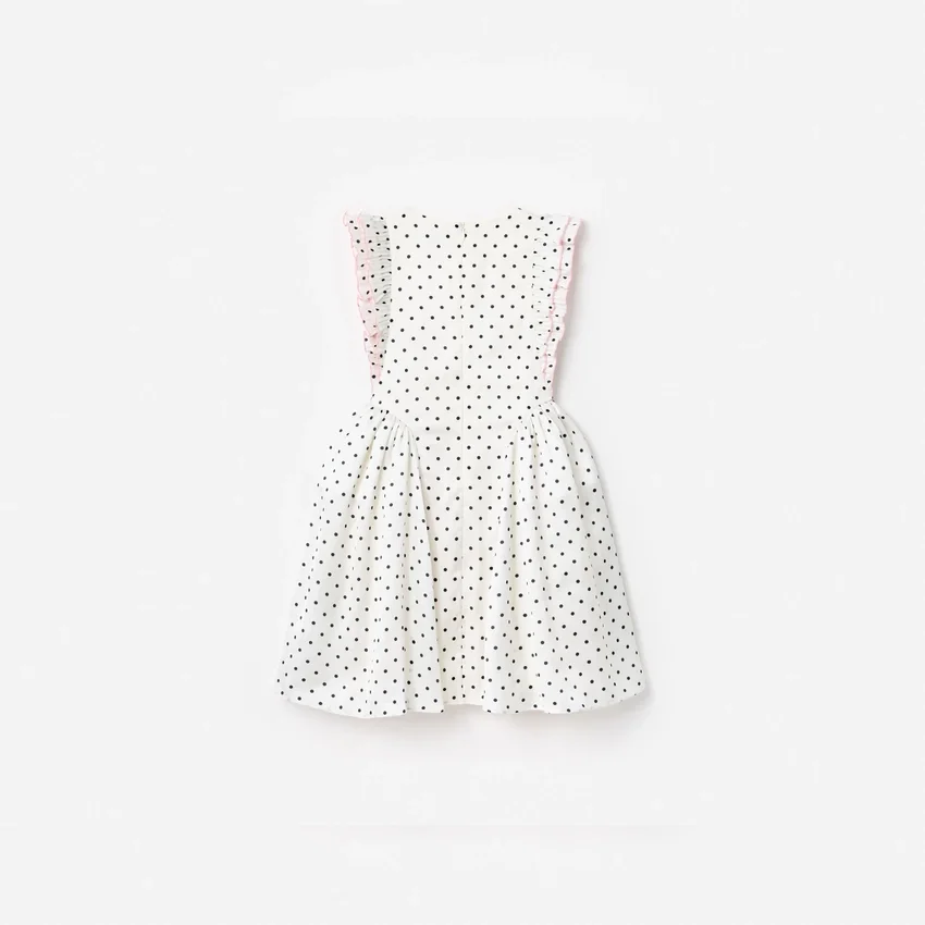 Cream Polka Dot Frill Dress Cream Polka Dot Frill Dress