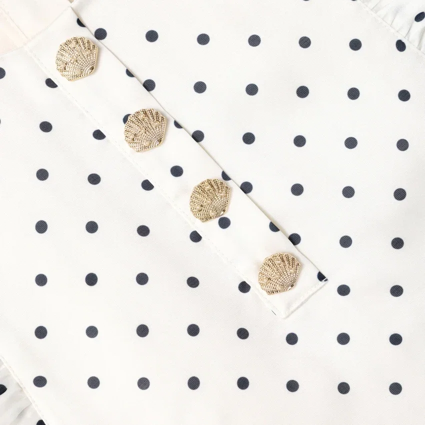 Cream Polka Dot Frill Dress Cream Polka Dot Frill Dress